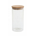 2021 hot sell kitchen food storage airtight glass jar with bamboo lid BJ-118A